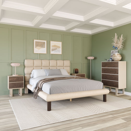 Placid Queen Bed Beige